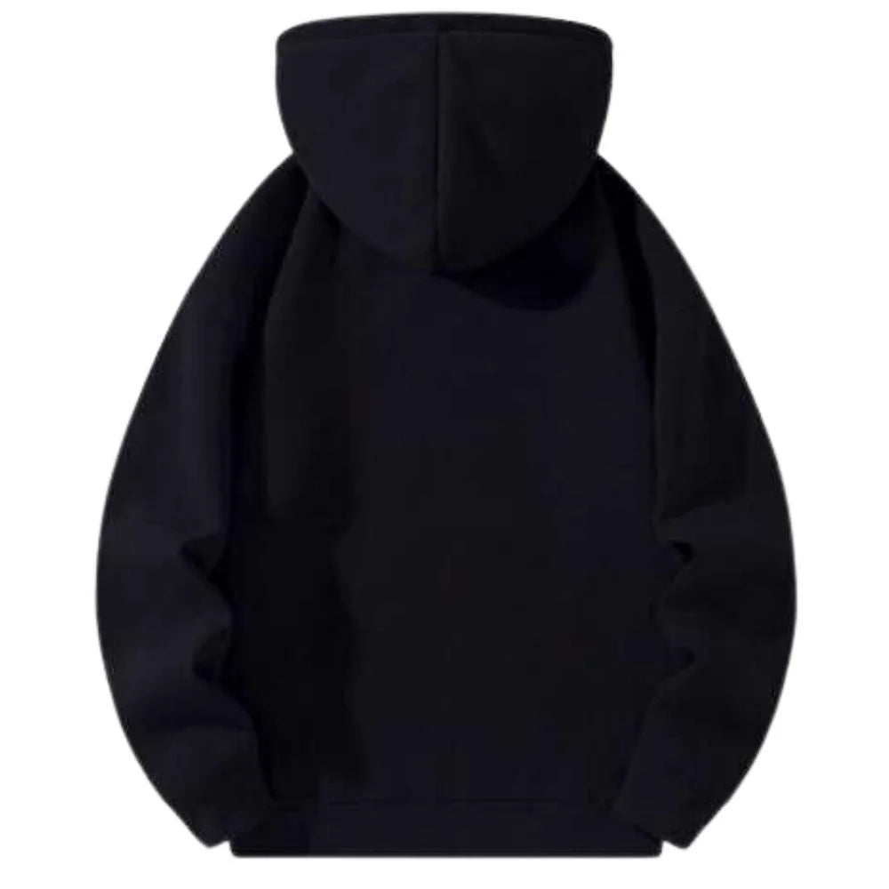 Men's Half-Zip Black Pullover Hoodie
