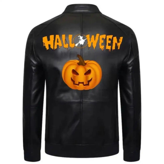 Men’s Halloween Black Leather Jacket