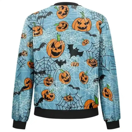 Men’s Halloween Pumpkin Bomber Jacket