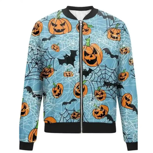 Men’s Halloween Pumpkin Bomber Jacket