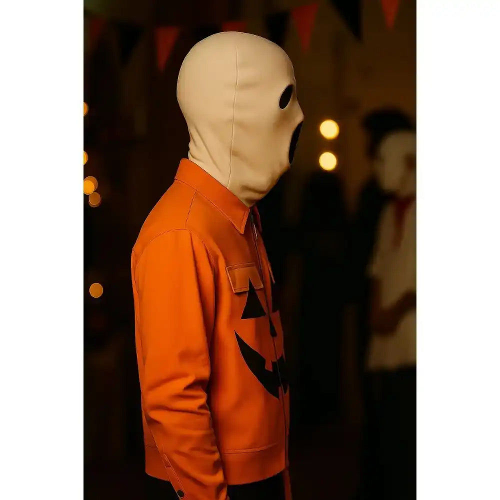 Men’s Halloween Pumpkin Face Orange Jacket