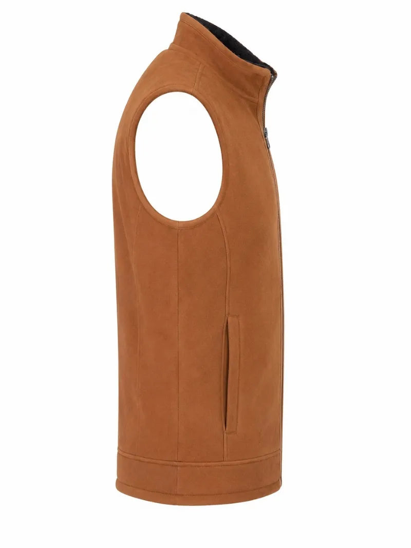 Men's Handmade Leather Brown Vest