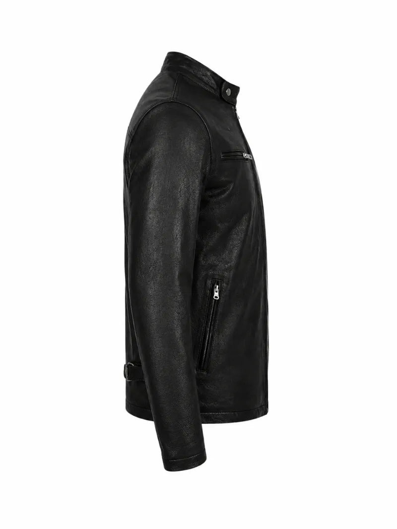 Men’s Leather Slim Fit Jacket Right 