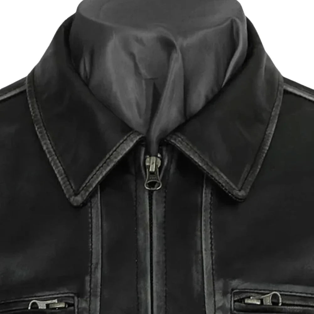 Men’s Modern Black Leather Jacket