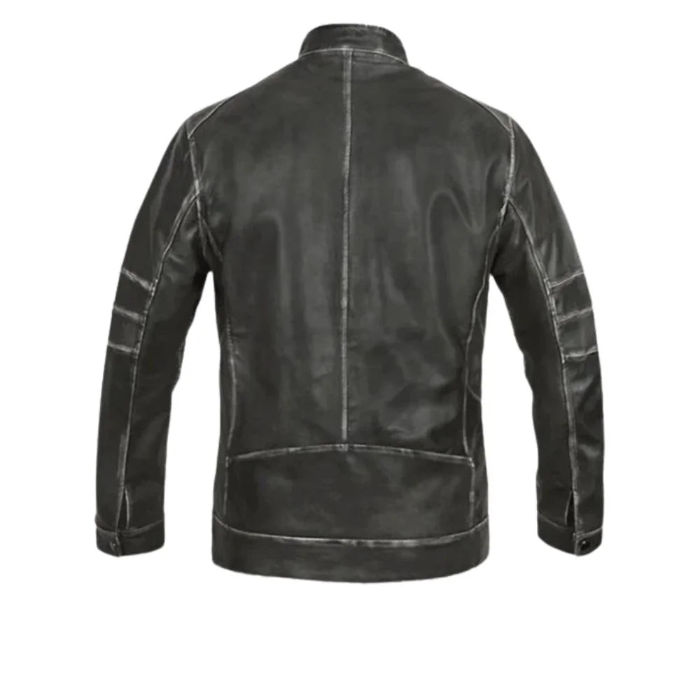 Men’s Modern Charcoal Leather Jacket