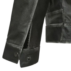 Men’s Modern Charcoal Leather Jacket