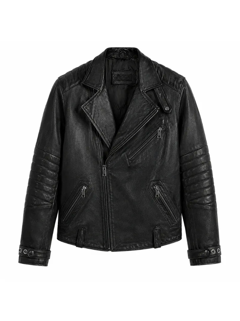 Men’s Modern Classic Leather Jacket Front 