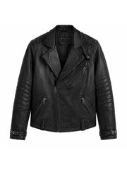 Men’s Modern Classic Leather Jacket Front 
