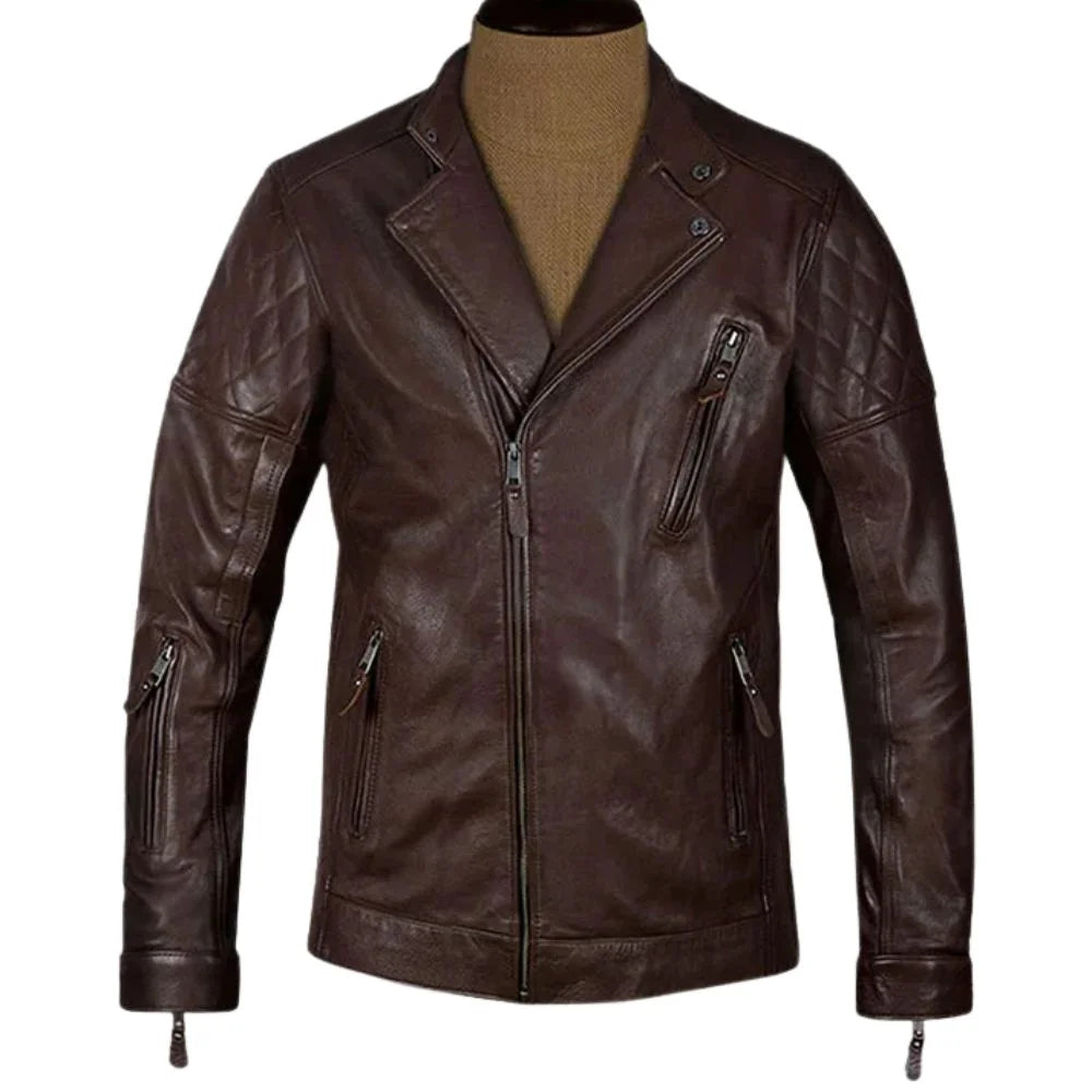 Men’s Modern Dark Brown Leather Jacket