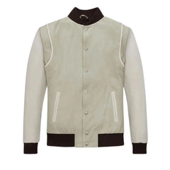 Men’s Off-White Varsity Leather Jacket