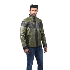 Men’s Olive Ridgecore Leather Jacket