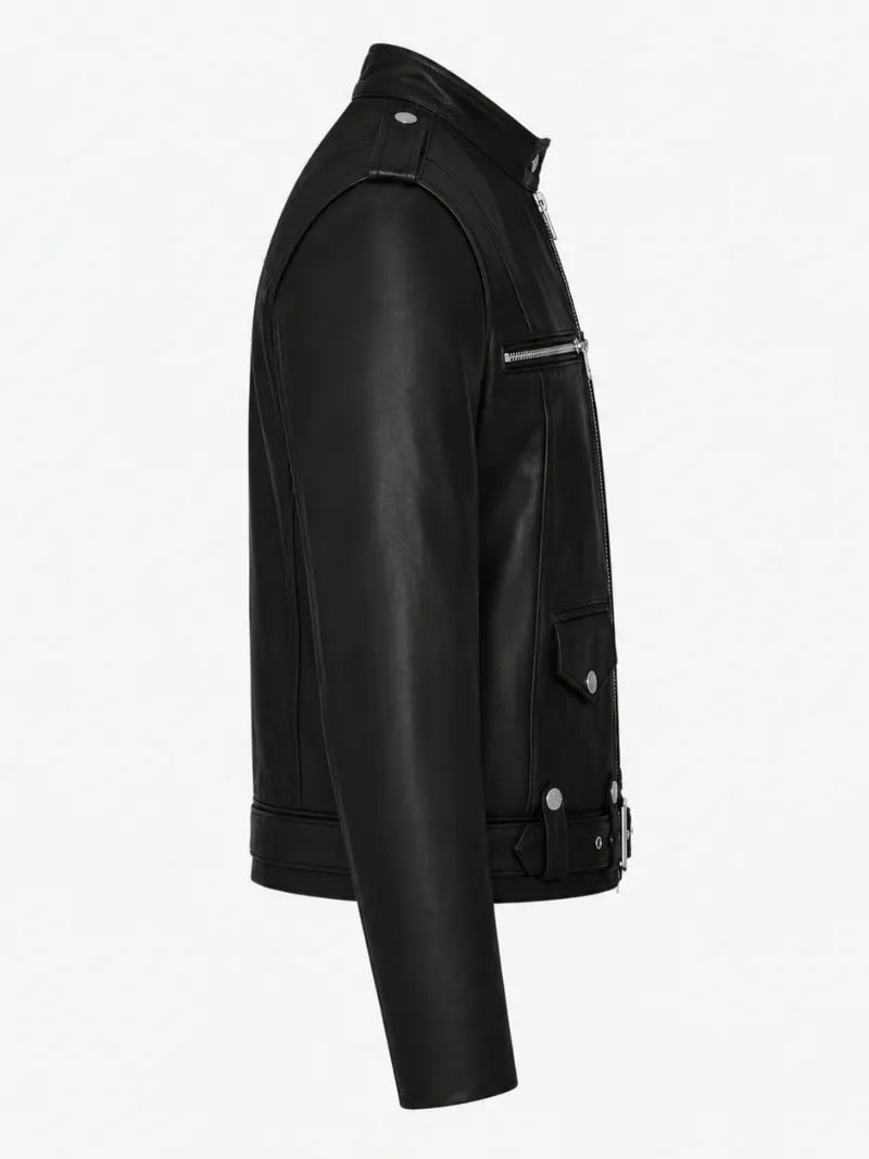 Men’s Pocket Leather Jacket Right 