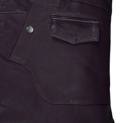 Men’s Purple Asymmetrical Leather Jacket