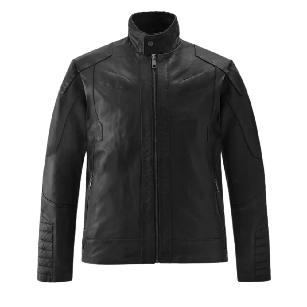 Men’s Quilted Modern Black Leather Jacket
