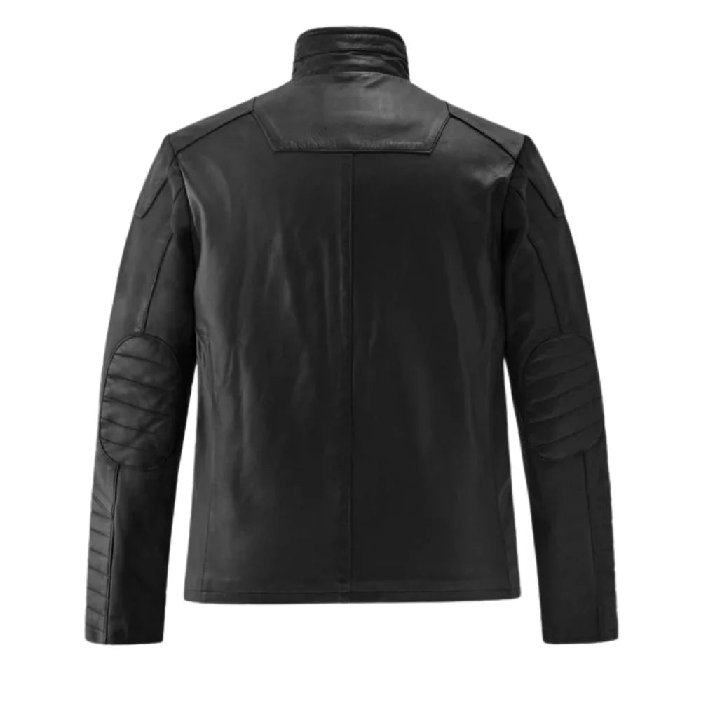 Men’s Quilted Modern Black Leather Jacket