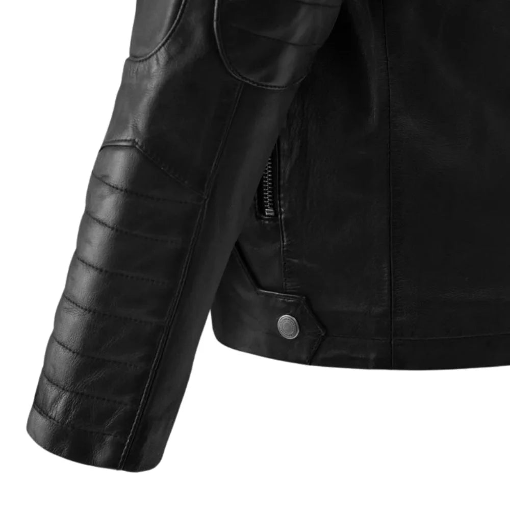 Men’s Quilted Modern Black Leather Jacket