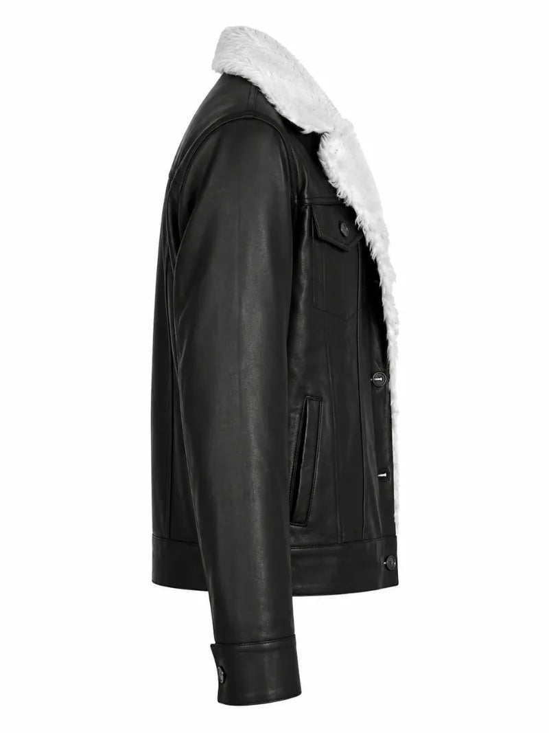 Men’s Shearling Collar Jacket Right