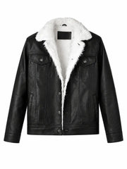 Men’s Shearling Collar Jacket Front 