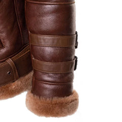 Men's Shearling lined leather winter jacket