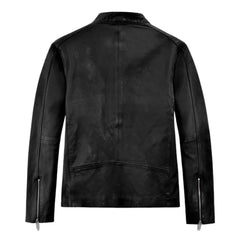 Men’s Slim Fit Black Leather Jacket