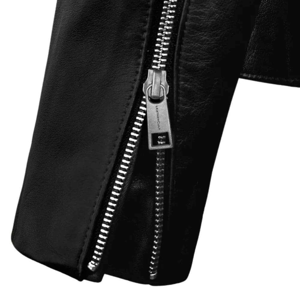 Men’s Slim Fit Black Leather Jacket