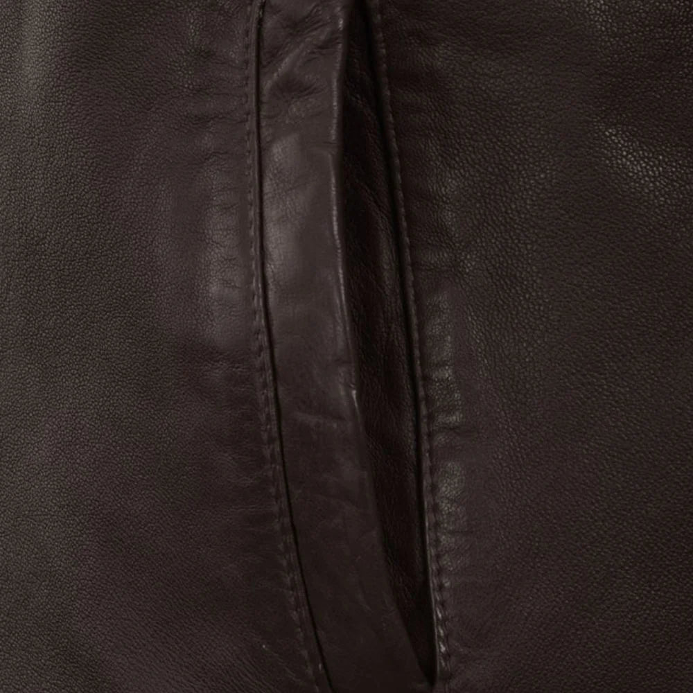 Men’s Slim Fit Dark Brown Leather Jacket