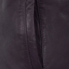 Men’s Slim Fit Purple Leather Jacket