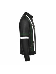 Men’s Striped Leather Jacket Right 