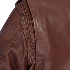 Men’s Tan Asymmetrical Leather Jacket