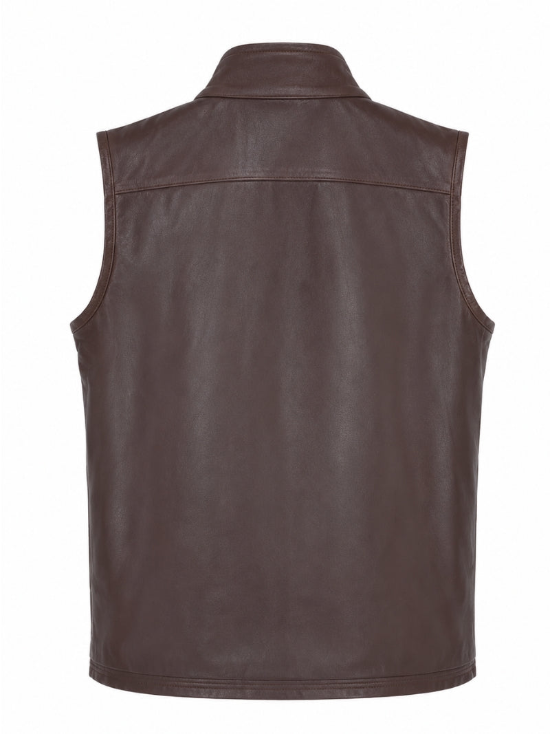 Men’s Tan Leather Vest