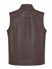 Men’s Tan Leather Vest