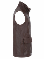 Men’s Tan Leather Vest