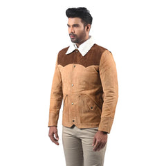 Men’s Tan Shearcrest Leather Jacket