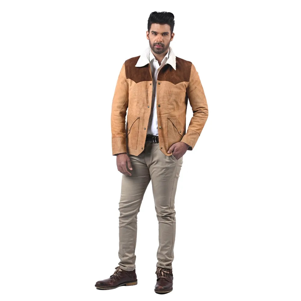 Men’s Tan Shearcrest Leather Jacket