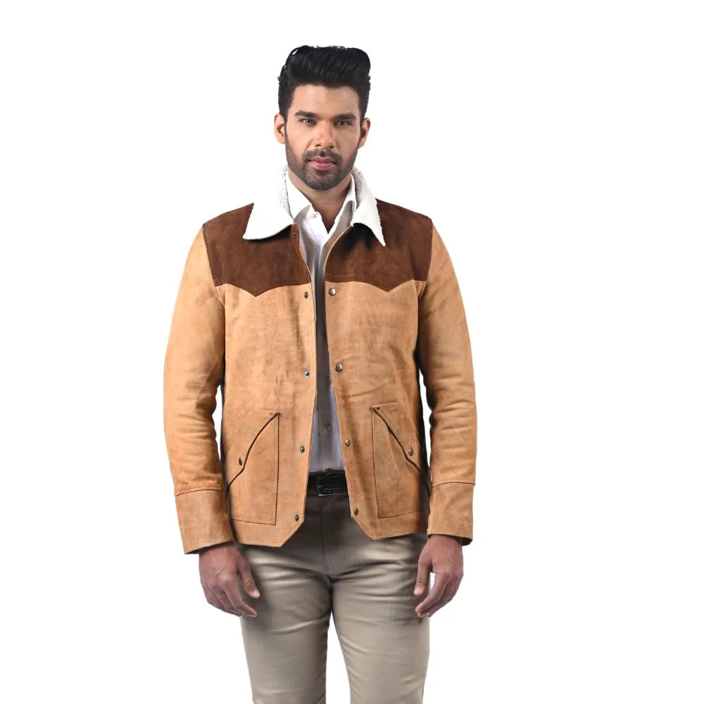 Men’s Tan Shearcrest Leather Jacket
