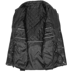Men’s Vintage Style Black Leather Coat