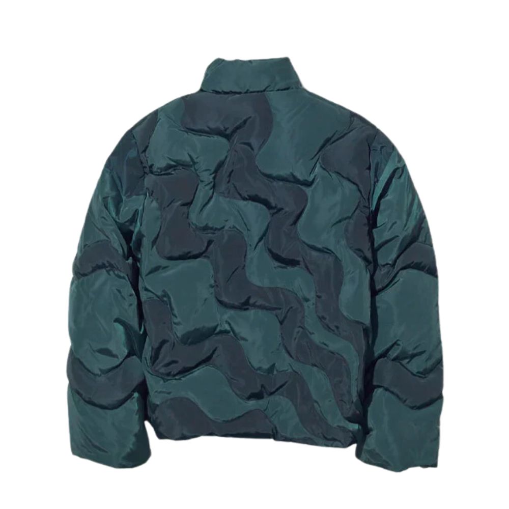 Men's Wave Quilted Dark Teal Parachute Jacket