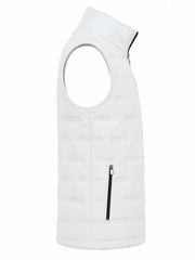 Men's White Quilted Leather Vest