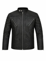 Men’s Winter Leather Jacket Front 