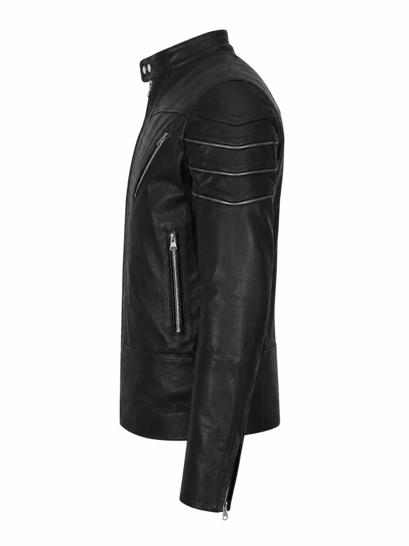 Men’s Winter Leather Jacket Left 