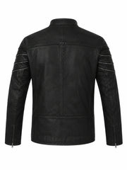 Men’s Winter Leather Jacket Back 