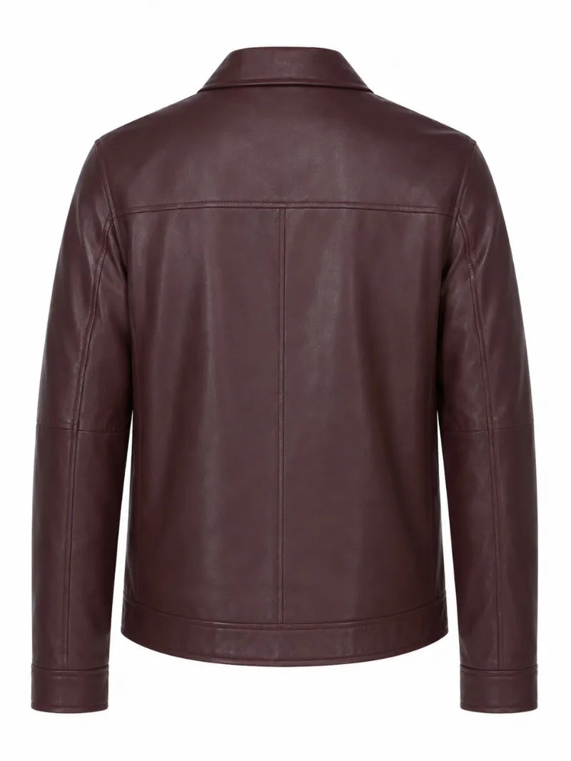 Men's Ashwood Leather Brando Jacket Back 