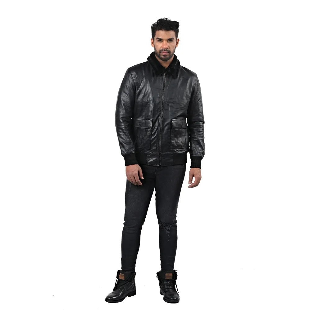 Men’s Black Norvex Leather Jacket