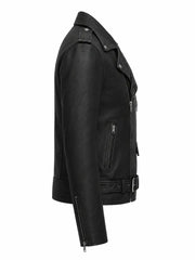 Men’s Classic Black Brando Leather Jacket Right