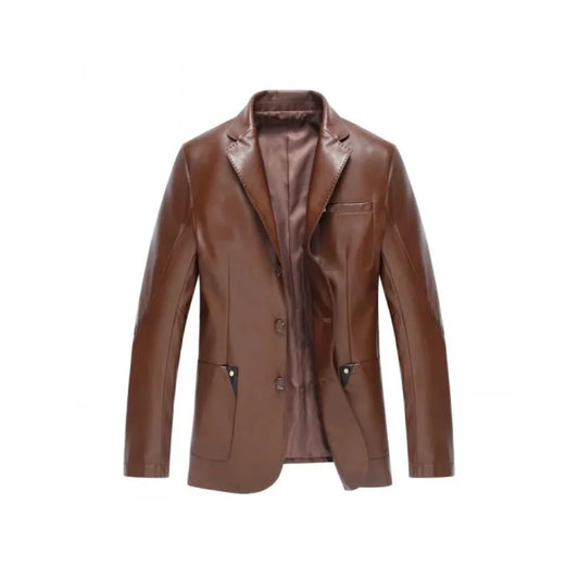 Men's Classic Leather Blazer