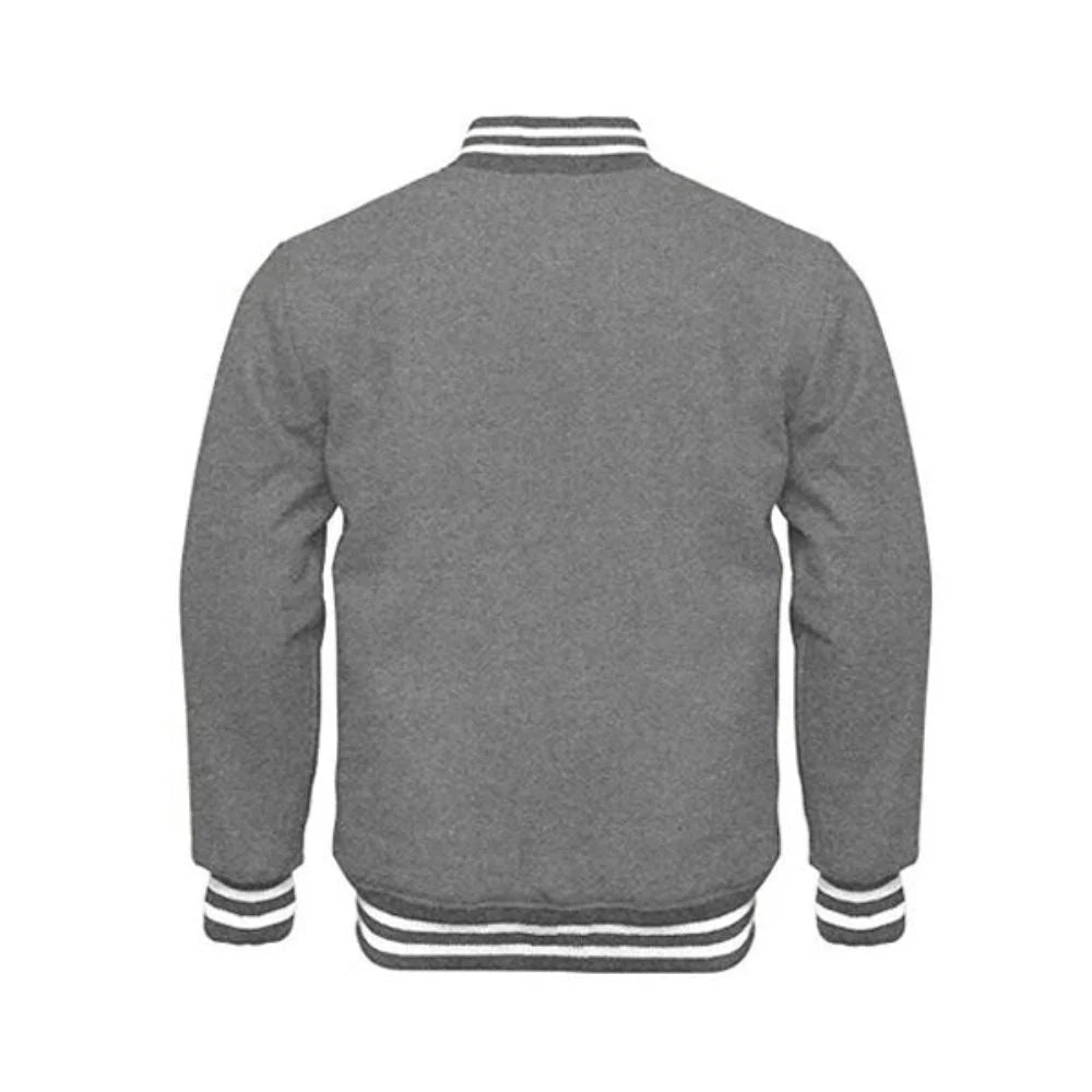 Men's Grey Cuffs Varsity Jacket