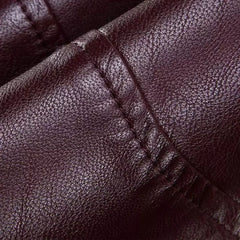 Men's Maroon Leather Blazer