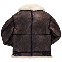 Men's Shearling Lined Flying Leather Jacket