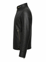 Men’s Simple Leather Jacket Left 