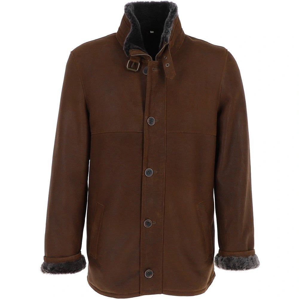Men’s Wool-Blend Shearling Jacket